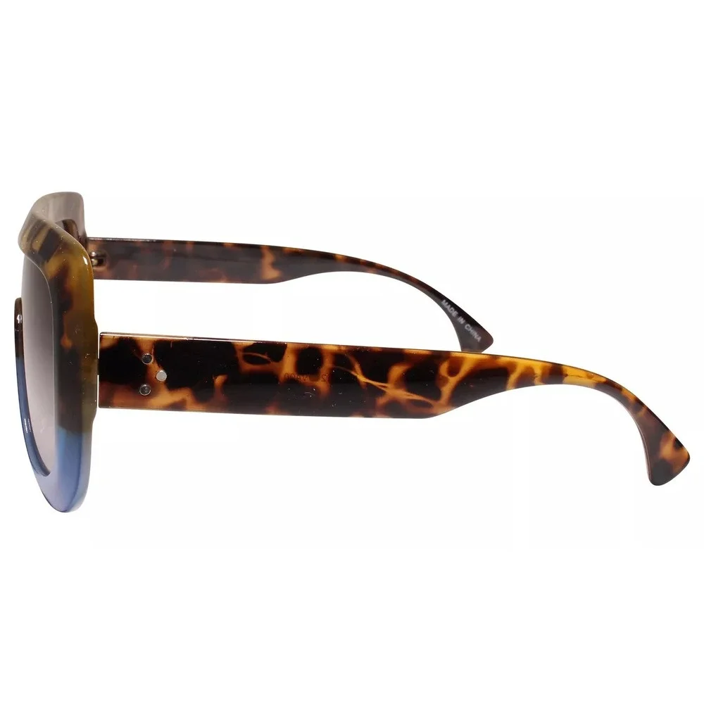 Square Black Frame For Chic City StreetwearTortoise Blue Sunglasses Fashion 2026